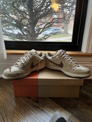 Nike Dunk Low Premium Light Khaki Gold Beige Camo Mens US size 11 - 307696-221 | eBay