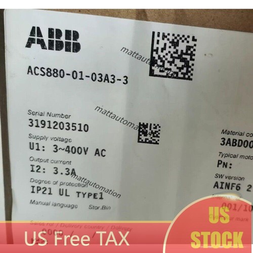 ACS880-01-03A3-3 1PC NEW ABB Frequency Converter Free shipping US Free TAX