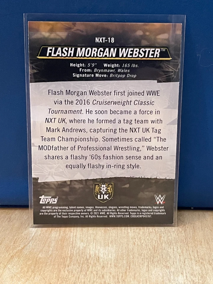 2021 Topps WWE NXT We Are NXT Flash Morgan Webster #NXT18 - Image 2 of 2