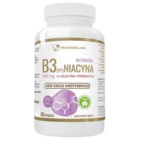 Progress Labs Vitamin B3 (Pp) 500 Mg + PräBiotikum - 60 Kapseln