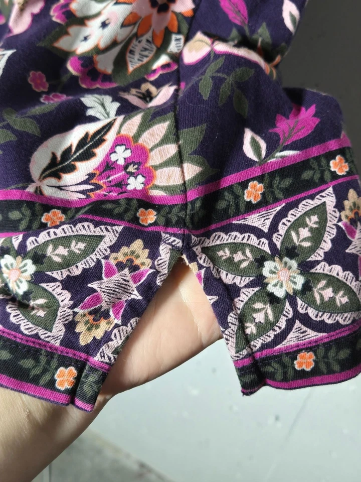 Mini vestido Lands End floral sem mangas tamanho pequeno médio MP 10/12 verão boho - Imagem 4 de 4