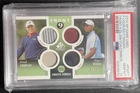 2014 SP Game Used Tiger Woods Fred Couples /25 Front 9 Dual Swatch Sunday PSA 10