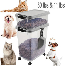 30Lbs. 11Lbs. Airtight Pet Food Container Dog  Cat Food Storage Bin with Scoop