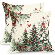 Christmas Pillow Covers 24x24 Inch Set of 2 24" x 24" Pack of 2 Forest Green