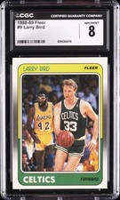 1988 FLEER #9 LARRY BIRD CGC 8