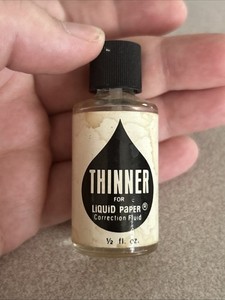 Vintage Liquid Paper Thinner #565 EMPTY BOTTLE Liquid Paper Company Dallas TX