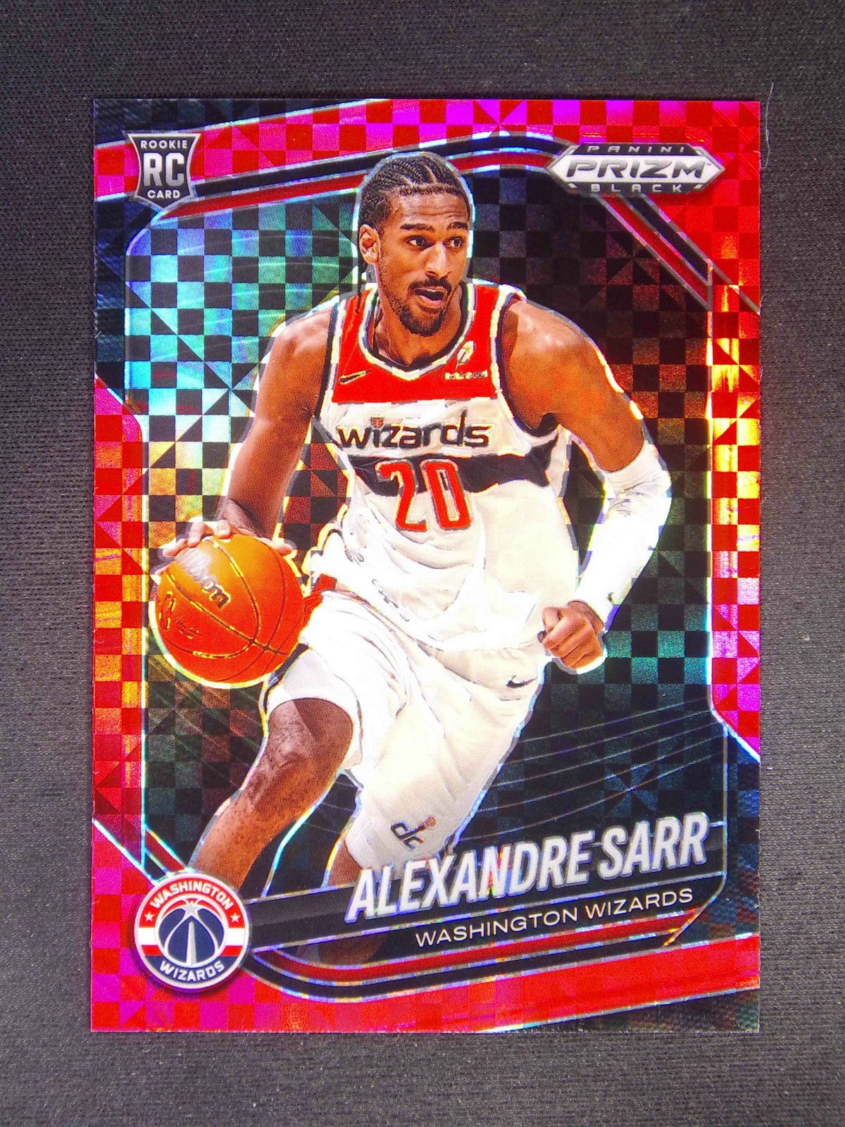 2024-25 Panini Prizm Black Alexandre Sarr #46 RC Rookie Red Power /75