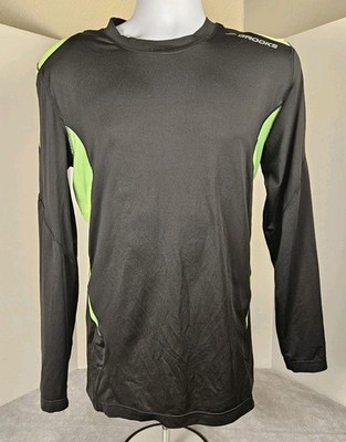 Brooks Equilibrium Technology Womens Long Sleeve Running Shirt Size Large Black
