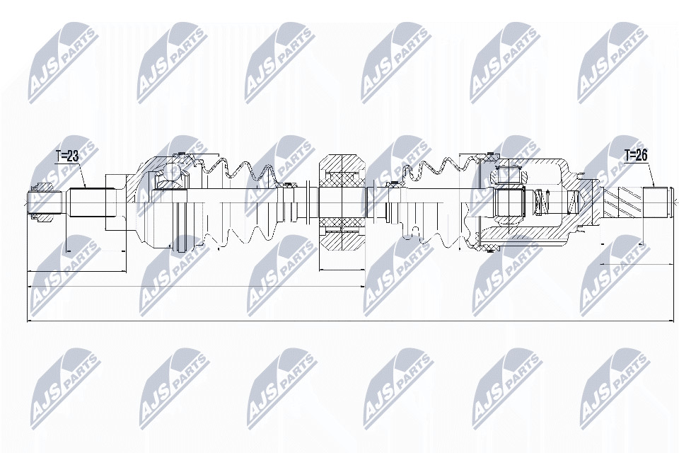 DRIVE SHAFT NPW-RE-056 FOR RENAULT LOGAN/STEPWAY/II DACIA SANDERO 1.5L 4cyl 0.9L - Image 7