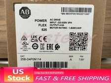 New Allen Bradley 25B-D4P0N114 SER A Powerflex 525 AC Drive 2HP Surplus SEALED