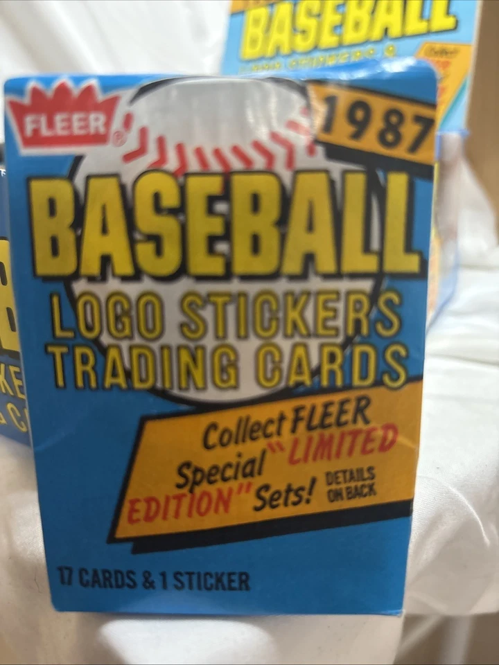🔥 TRES - 1987 FLEER BASEBALL PAQUETES SELLADOS (Lote de 3 paquetes) de AUTÉNTICA CAJA SELLADA Foto 2 de 3