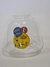 Silver King Hand Blown Gumball/Peanut Machine Globe With 1c Decal - Sale! $55