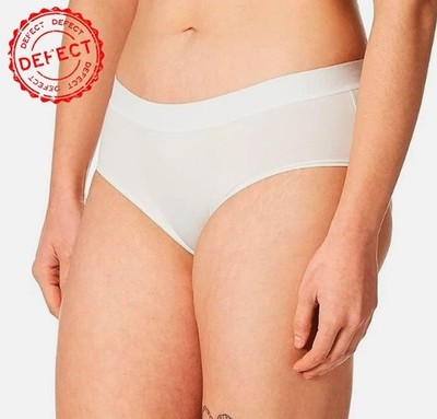 NWD DKNY Classic Cotton Boy Brief Panty Poplin White M
