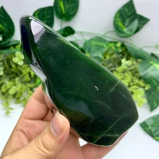 565g Green Nephrite Jade Free Form, Nephrite Jade Free Form Stone, Green Nephrit