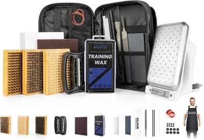 Ski Snowboard Tuning and Waxing Kit with Waxing Iron,Ski Wax,Edge Tuner,Brush,Wa