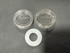 VINTAGE VIVITAR 2x EMPTY PLASTIC SCREW CLOSED CASE HOLDS 49MM / 52MM FILTER