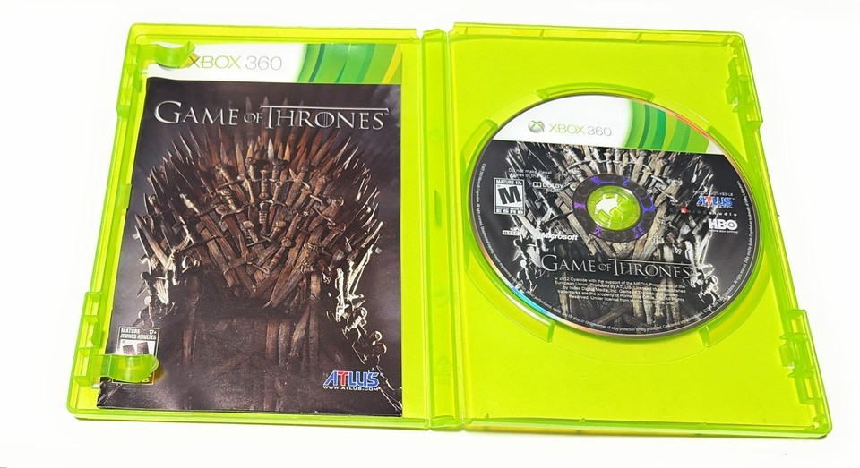 Game of Thrones Microsoft Xbox 360 X360 Complete CIB eBay
