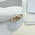 Michael Kors MK Logo 14k Rose Gold Plate over Sterling Empire Link Stud Earrings