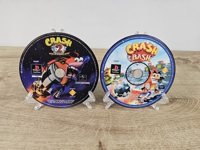 Crash Bash & Crash Bandicoot 2 Cortex Strikes Back PS1 nur Discs sehr guter Zustand 