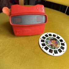 Vintage 1998 Fisher-Price View-Master 3D Viewer Red One Dora Explorer Reel