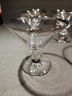 Set of 8 Cambridge Glass Triump Clear Platinum Trim Liquor Cocktail Glasses — photo 3