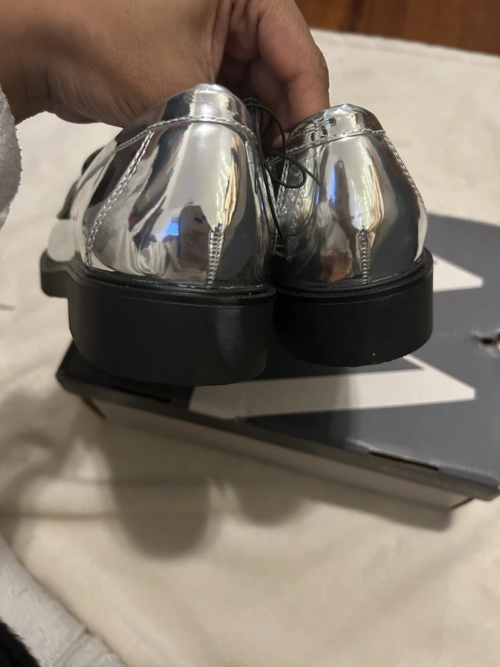 Mocasines Worthington Ellen cromados plateados para mujer talla 8,5 M nuevos en caja Foto 3 de 4
