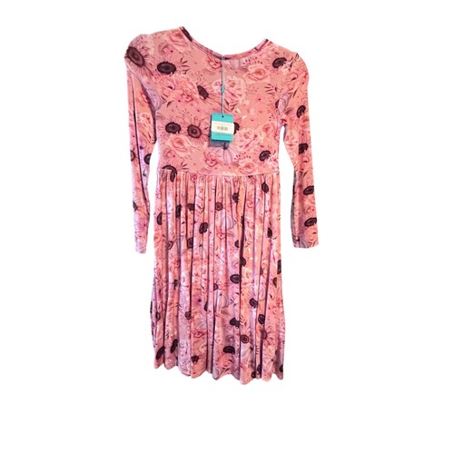 Posh Peanut Multi Pink Colors Long Sleeve Twirl Dress size 12Y - Picture 2 of 5