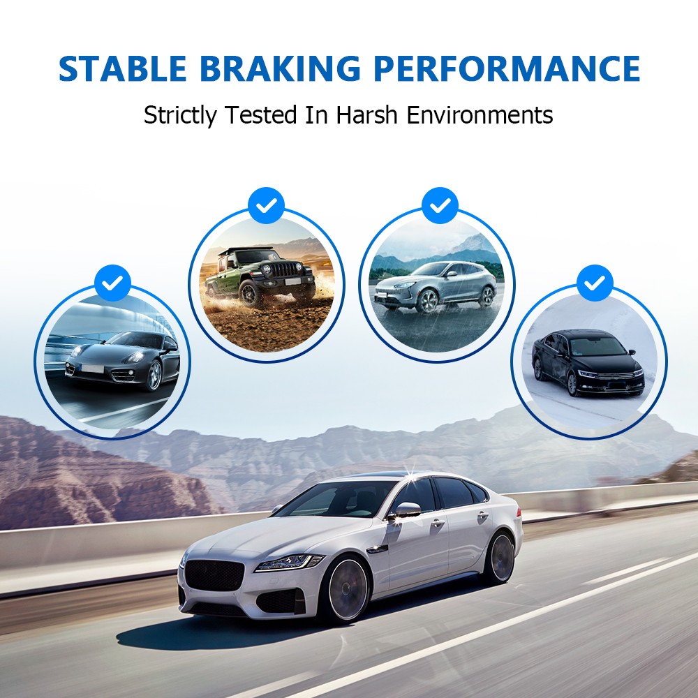 Front & Rear Drilled Brake Rotors Ceramic Pads Kit for 2014-2018 Mazda 3 Sport