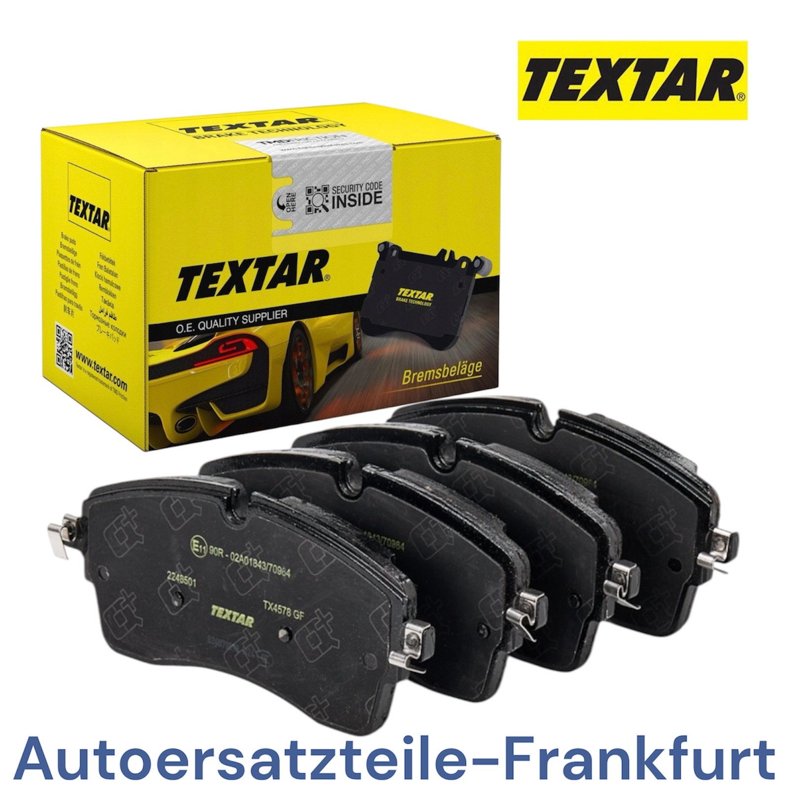 TEXTAR Bremsbeläge VORNE LAND ROVER DISCOVERY SPORT L550 RANGE ROVER EVOQUE L538
