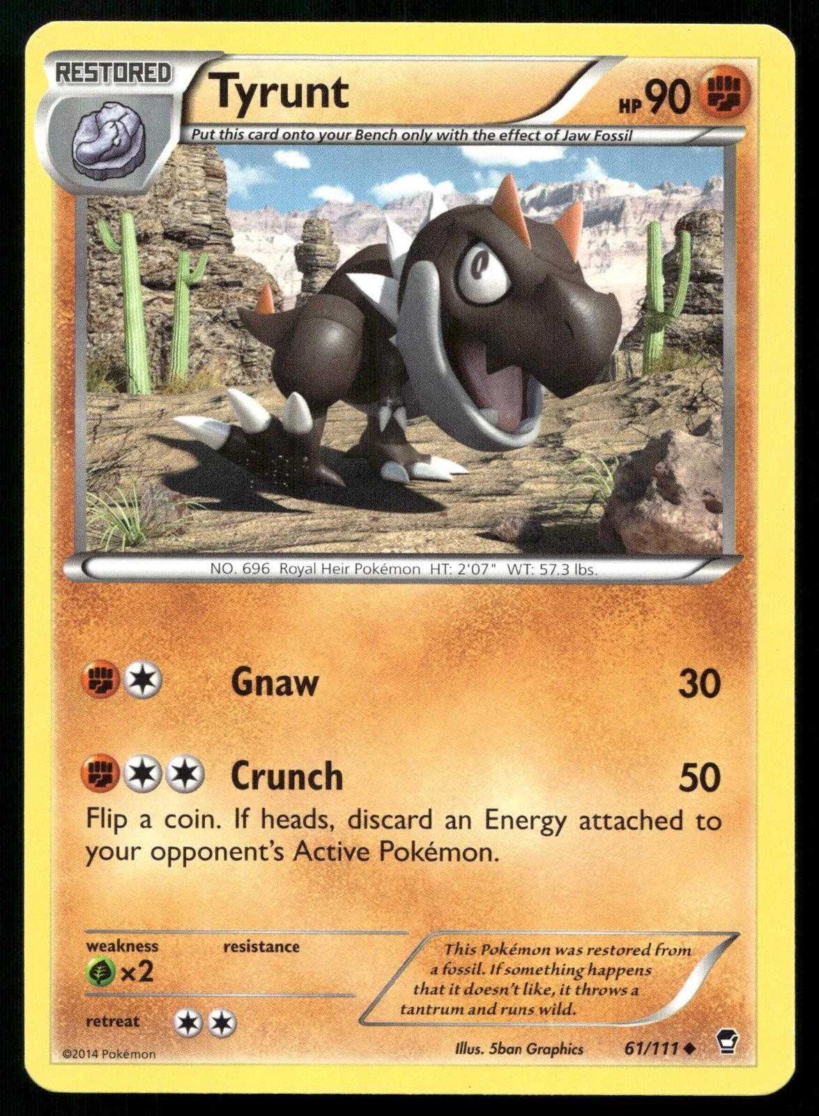 POKEMON TYRUNT FURIOUS FISTS 61/111 UC NM/M