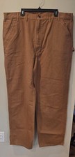 Carhartt B11 Utility Work Loose Fit Washed Duck Brown Cargo Pants Men's 44x36