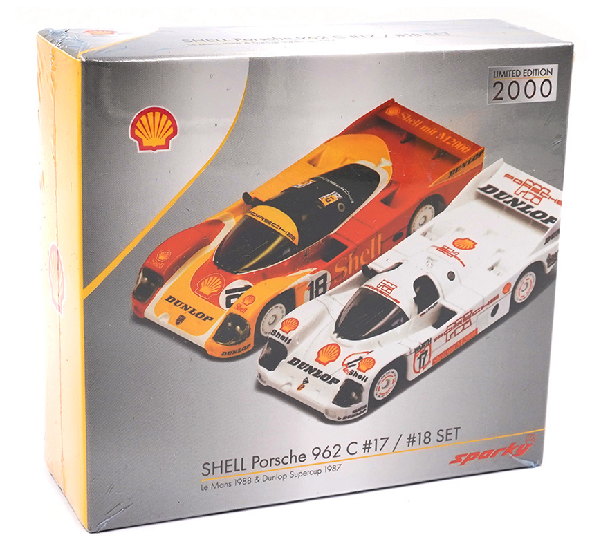 SPARK,PORSCHE 962C SHELL COMBO #18 24H Le Mans 1988 and #17 Dunlop