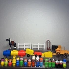 VINTAGE FISHER PRICE LITTLE PEOPLE & SESAME STREET FIGURES & ACCESSORIES LOT