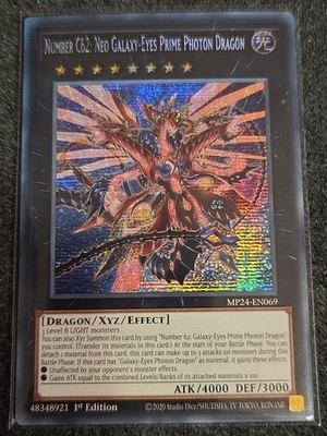 Number C62: Neo Galaxy-Eyes Prime Photon Dragon - MP24-EN069 Secret Rare NM Yu-G