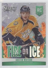 2013-14 Panini Select Fire on Ice Rookies Green Prizm 17/25 Austin Watson 1u6