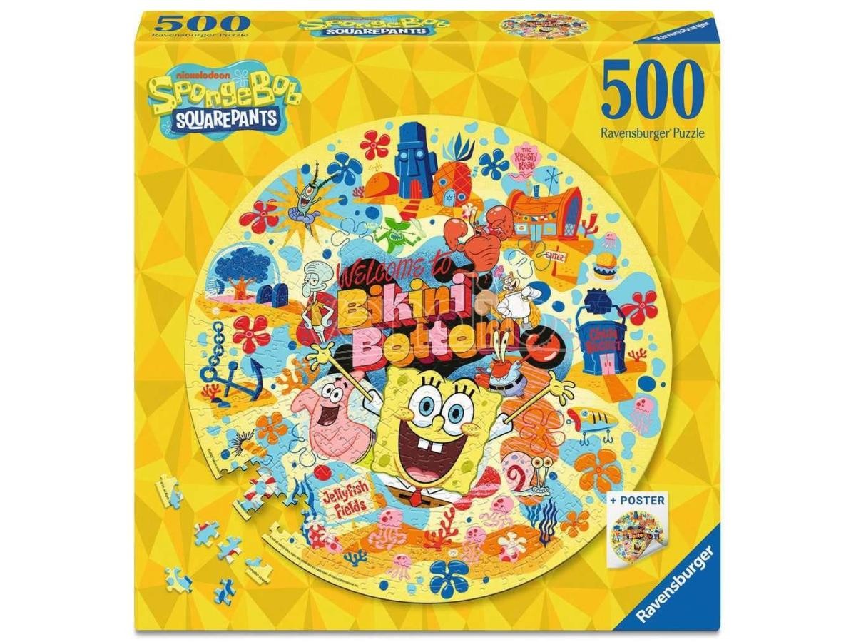 Spongebob Squarepants Round Jigsaw Puzzle Welcome To Bikini Bottom (500 Pezzi) R