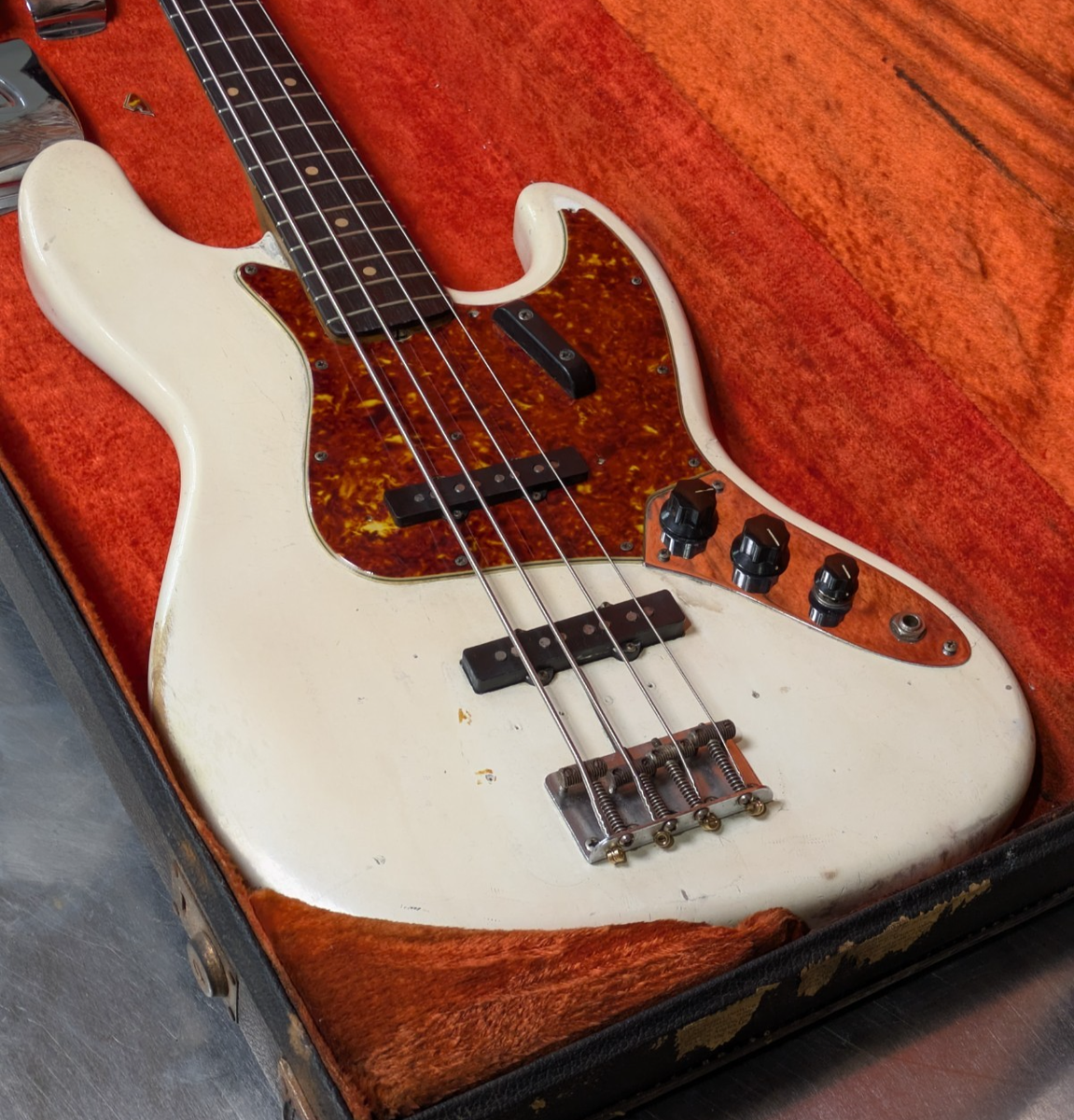 1962 Fender Jazz Bass Custom Color OLYMPIC WHITE Original