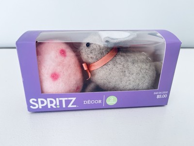 Target Spritz Easter 2024 Egg & Easter Bunny Felted Wool Felt Duo Decor Set