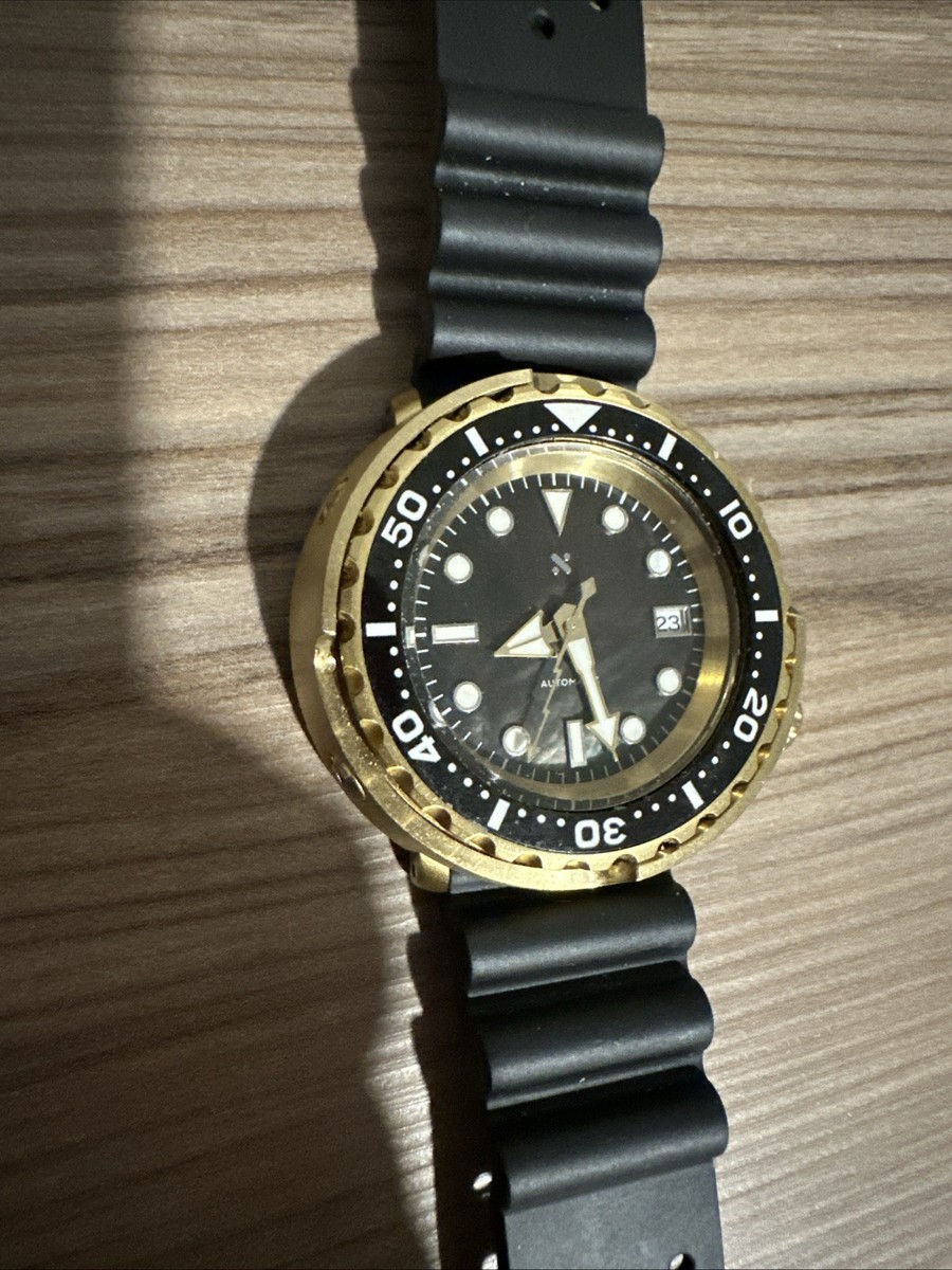 Seiko NH35 Tuna Mod Auto Movement Black Mother Of Pearl Dial | eBay