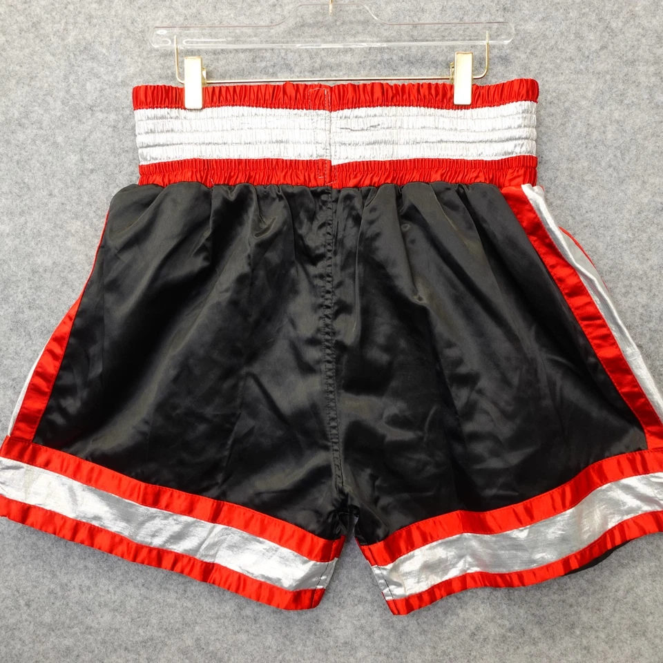 Muay Thai Shorts Mens LARGE Black Red MMA Boxing Kickboxing Trunks REVGEAR 30x3 - Image 2 of 4