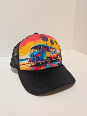 Open Road Volkswagen Bus Trucker Hat Cap One Size Van Life Hippie