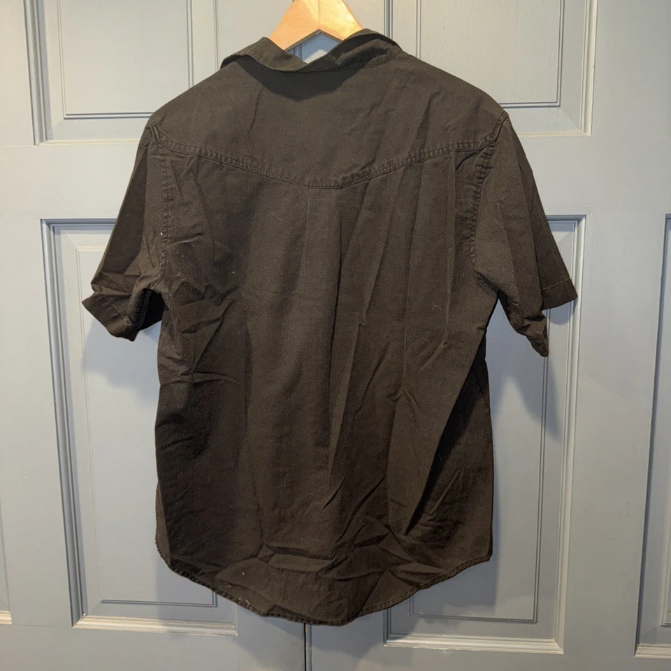 VTG 90s Split Button Up Shirt Mens Black Sz S Shirt Skateboarding Surf USA - Image 4 of 4