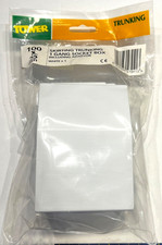 Skirting Trunking Socket Box - Tower 100mm x 25mm Adapter With 1G Surface Box