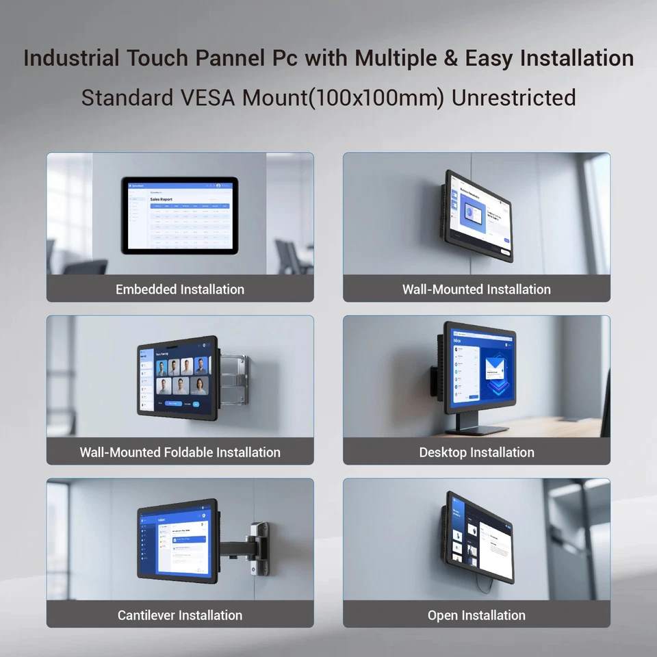 PC Todo en Uno 15.6" Android 12 Computadora Industrial 4GB+64GB, Pantalla Táctil WiFi Foto 2 de 4
