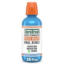TheraBreath Fresh Breath Alcohol-Free Mouthwash, , Icy Mint, 16 fl oz