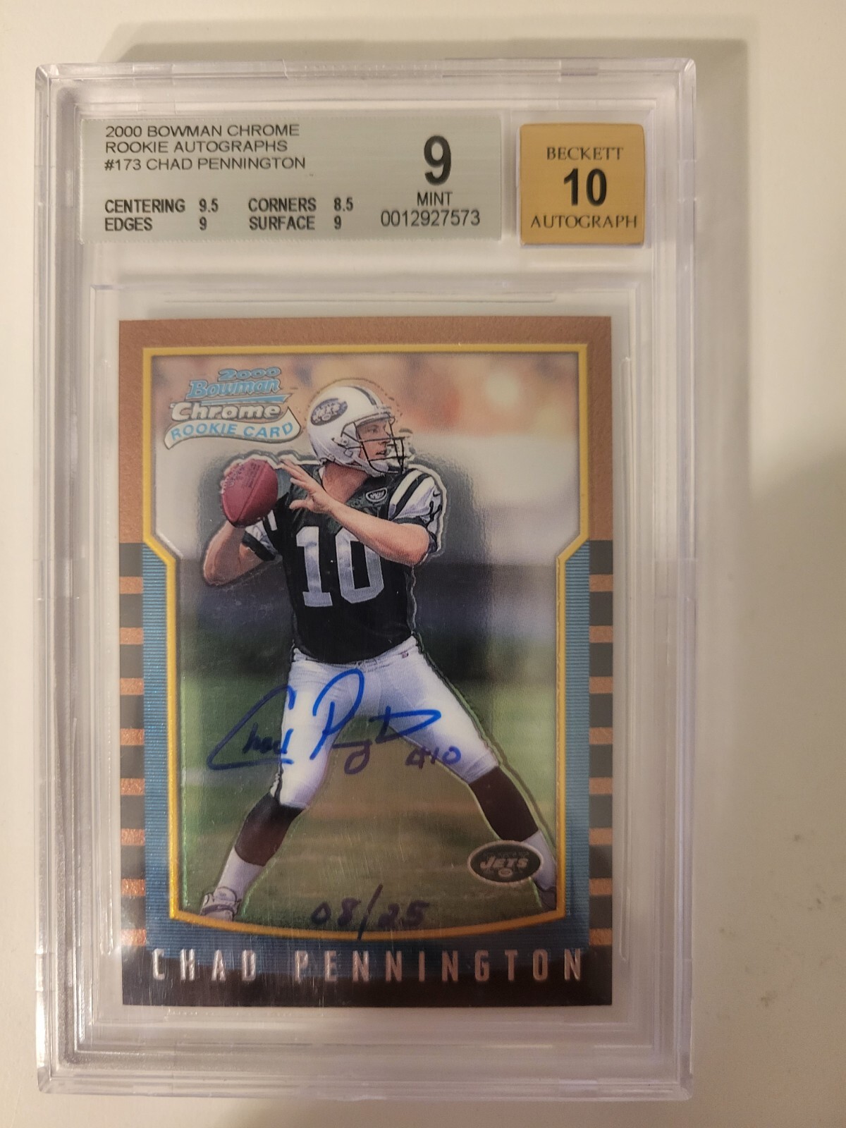 Chad Pennington Pacific Crown Royale #133 Autograph