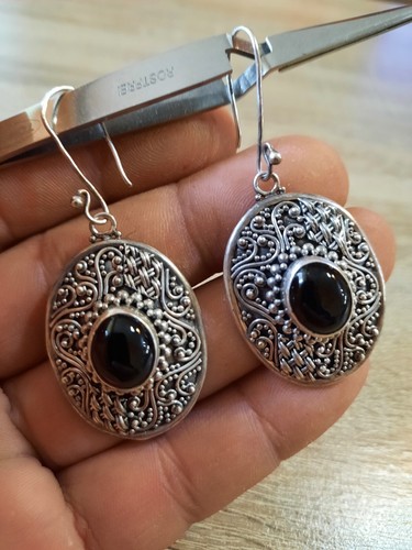 Vintage Silber Ohrringe 925 Birmingham   - Bild 1 von 13