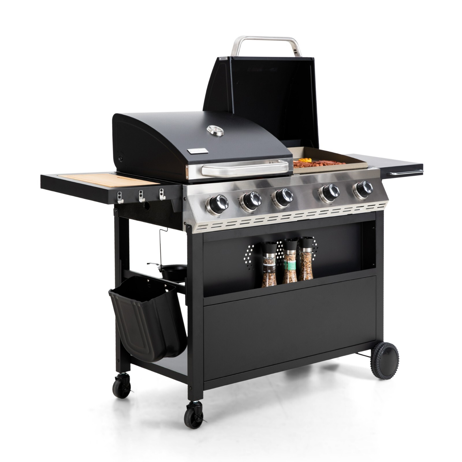 Propane Gas Griddle and Grill Combo BBQ Grill with Flat Top Griddle ,696 SQIN