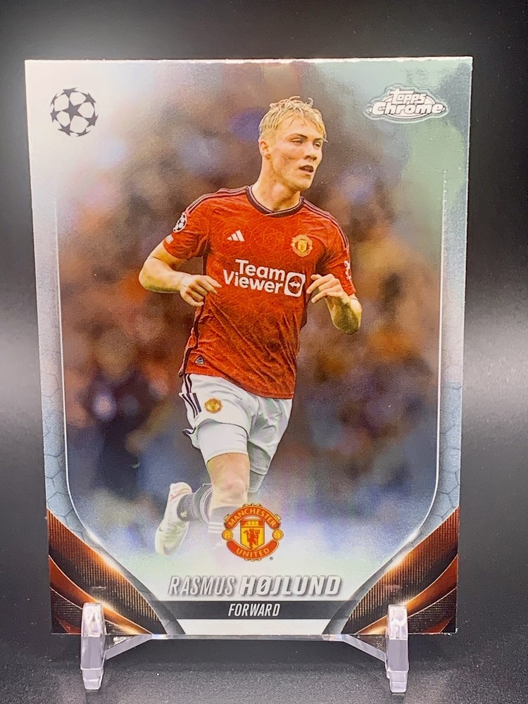 2023 Topps Chrome UEFA Club Competitions Rasmus Hojlund #131 RC Rookie Card