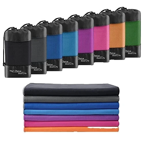 Toalhas de Banho Microfibra Preta para Viagem